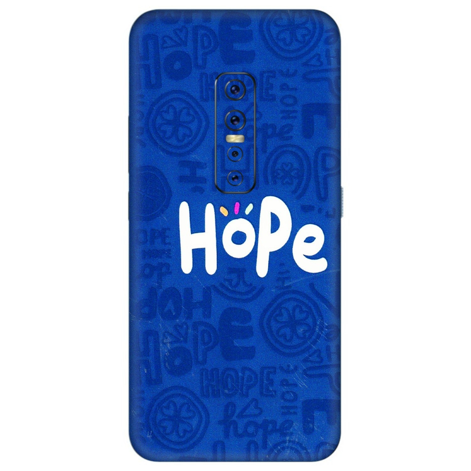 VIVO Z/V/X/T/U/S Series Phone Skins (All Models) - Hope Doodles Blue - 3D Embossed Finish (L-43) Vivo V17 Pro