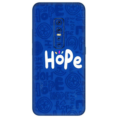 VIVO Z/V/X/T/U/S Series Phone Skins (All Models) - Hope Doodles Blue - 3D Embossed Finish (L-43) Vivo V17 Pro