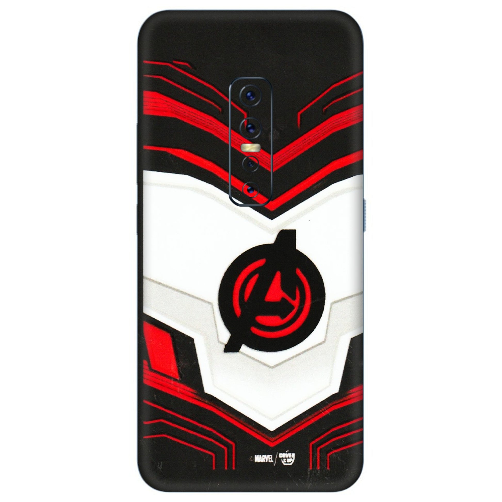 VIVO Z/V/X/T/U/S Series Phone Skins (All Models) - Avengers Logo - 3D Embossed Finish (L-55) Vivo V17 Pro