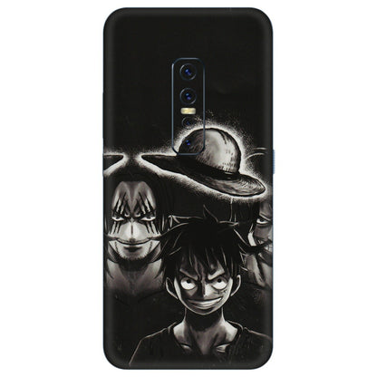 VIVO Z/V/X/T/U/S Series Phone Skins (All Models) - Black Luffy Hat - 3D Embossed Finish (L-57) Vivo V17 Pro