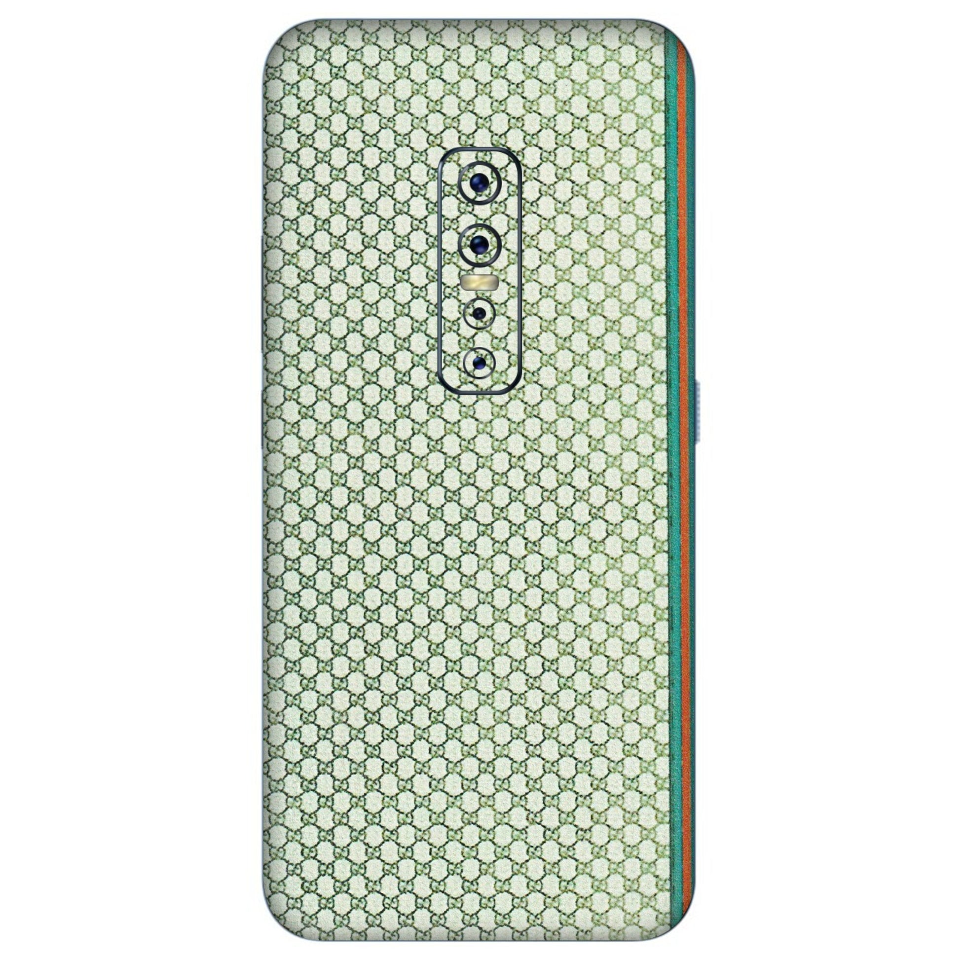 VIVO Z/V/X/T/U/S Series Phone Skins (All Models) - Gucci Fabric Pattern - 3D Embossed Finish (L-73) Vivo V17 Pro