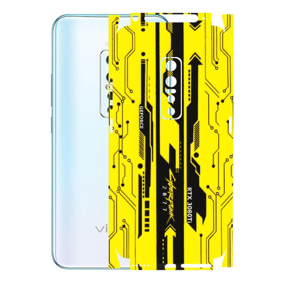 VIVO Z/V/X/T/U/S Series Phone Skins (All Models) - Yellow Cyberpunk - 3D Embossed Finish (L-93) Vivo V17 Pro