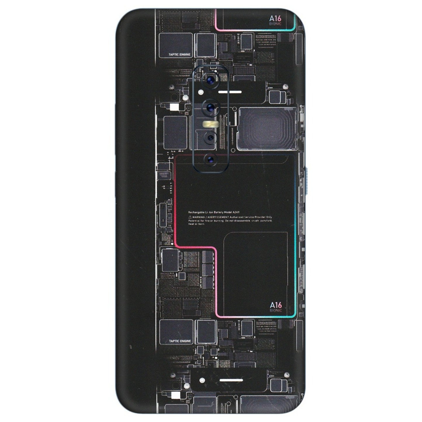 VIVO Z/V/X/T/U/S Series Phone Skins (All Models) - Motherboard Circuit Layout - Matte Finish (M-117) Vivo V17 Pro