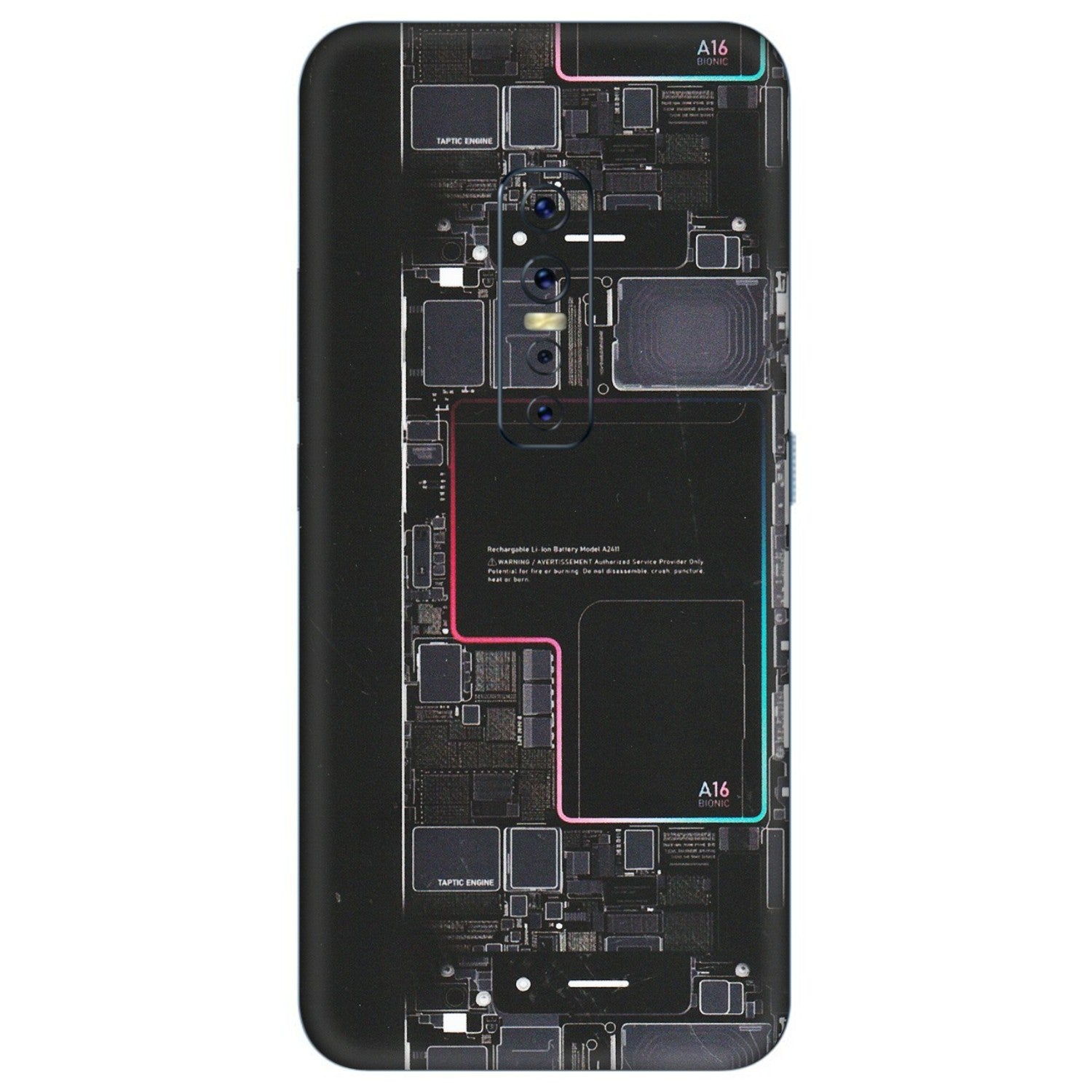 VIVO Z/V/X/T/U/S Series Phone Skins (All Models) - Motherboard Circuit Layout - Matte Finish (M-117) Vivo V17 Pro