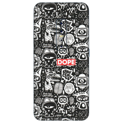 VIVO Z/V/X/T/U/S Series Phone Skins (All Models) - Dope Stay Classy Black Doodles - Matte Finish (M-126) Vivo V17 Pro
