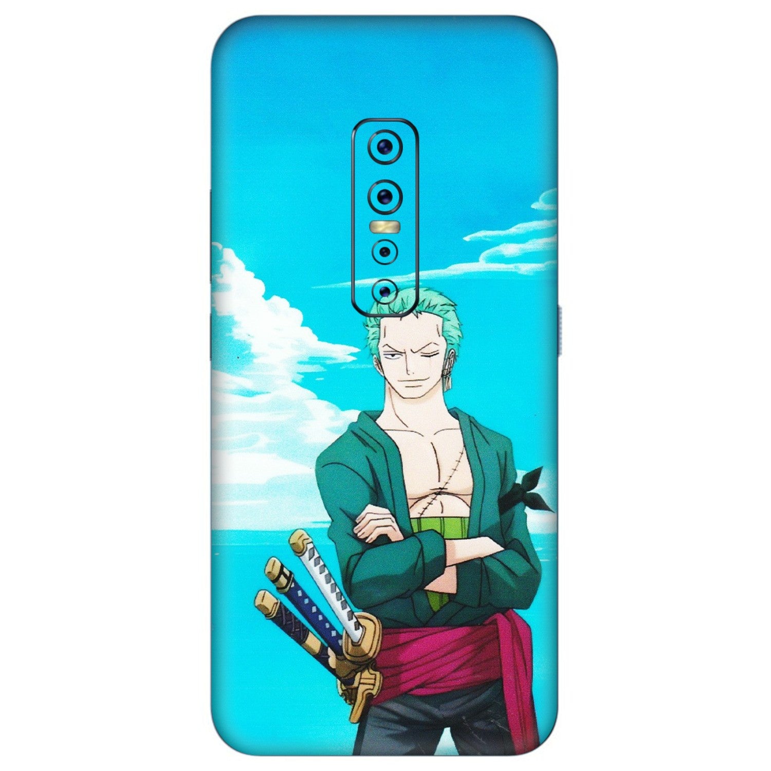 VIVO Z/V/X/T/U/S Series Phone Skins (All Models) - Cool Swordman Zoro Anime - Matte Finish (M-143) Vivo V17 Pro