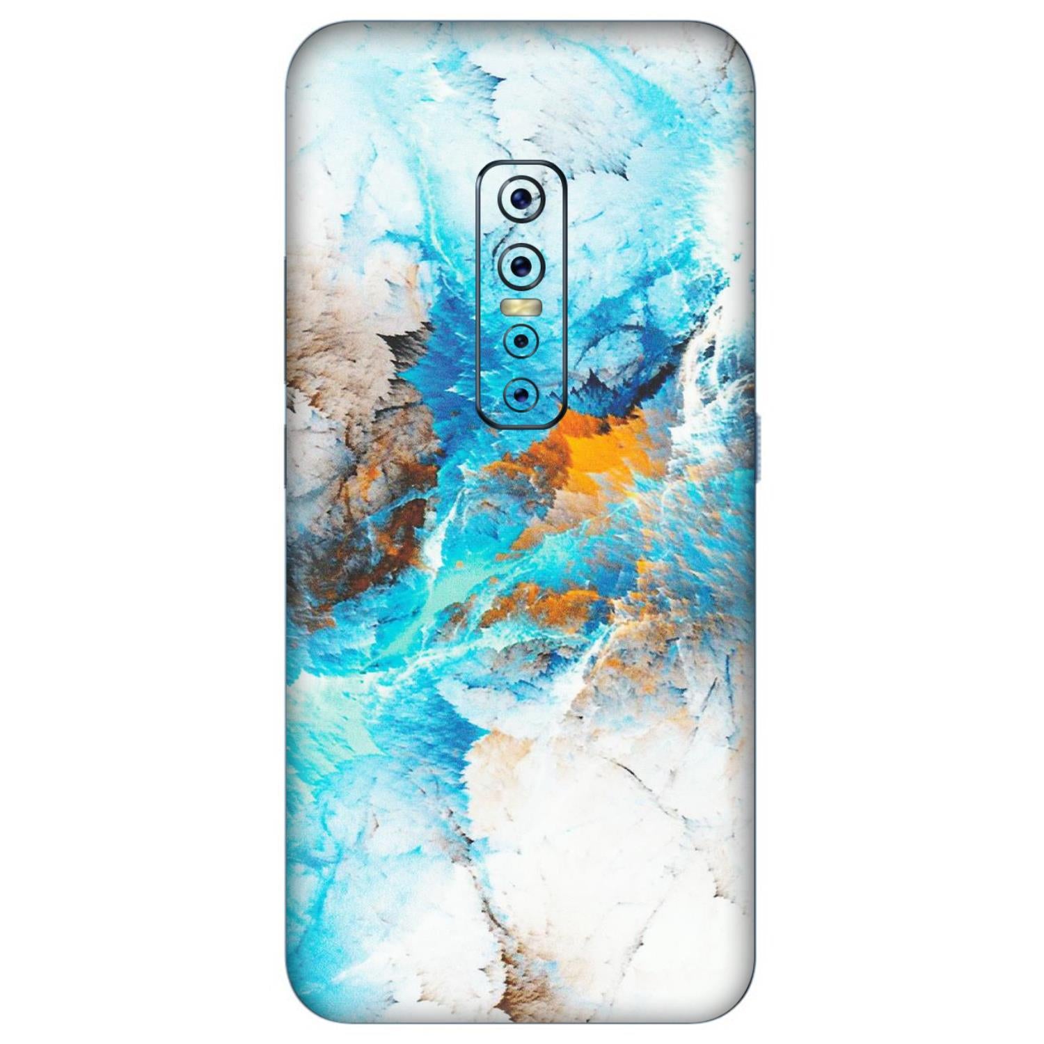 VIVO Z/V/X/T/U/S Series Phone Skins (All Models) - Blue Waves Abstract - Matte Finish (M-19) Vivo V17 Pro