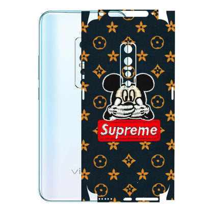 VIVO Z/V/X/T/U/S Series Phone Skins (All Models) - Mickey Supreme - Matte Finish (M-83) Vivo V17 Pro
