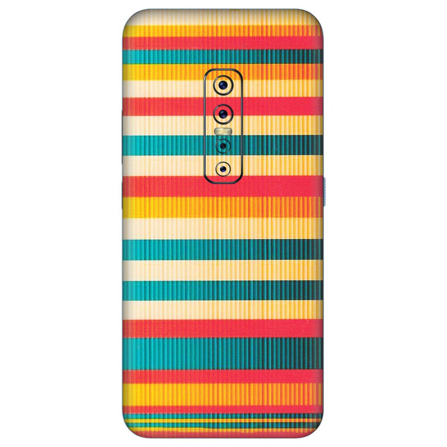 VIVO Z/V/X/T/U/S Series Phone Skins (All Models) - Colourful Stripes Soothing Effect - Matte Finish (M-86) Vivo V17 Pro
