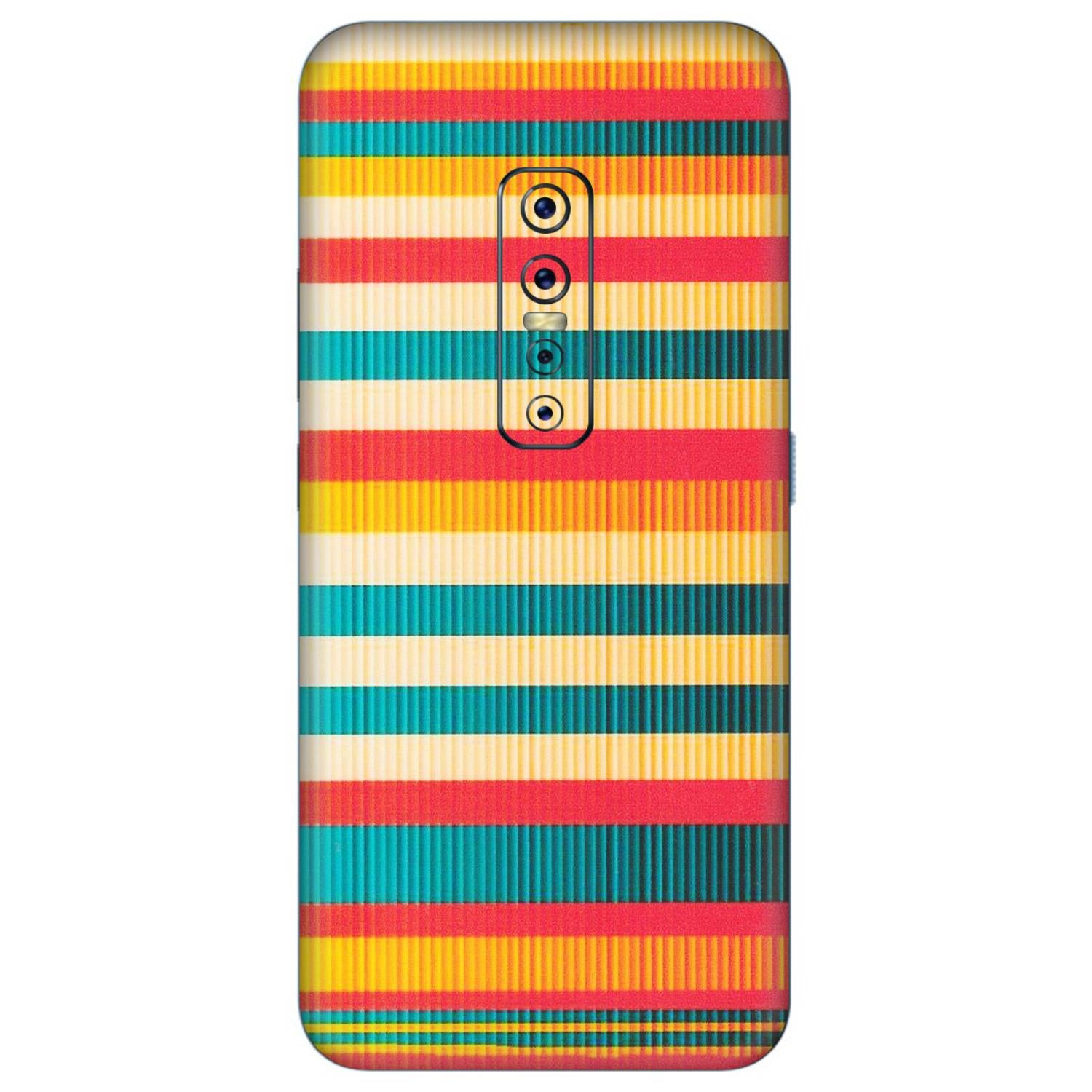 VIVO Z/V/X/T/U/S Series Phone Skins (All Models) - Colourful Stripes Soothing Effect - Matte Finish (M-86) Vivo V17 Pro