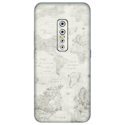 VIVO Z/V/X/T/U/S Series Phone Skins (All Models) - World Travel Map - Transparent Finish (T-04) Vivo V17 Pro
