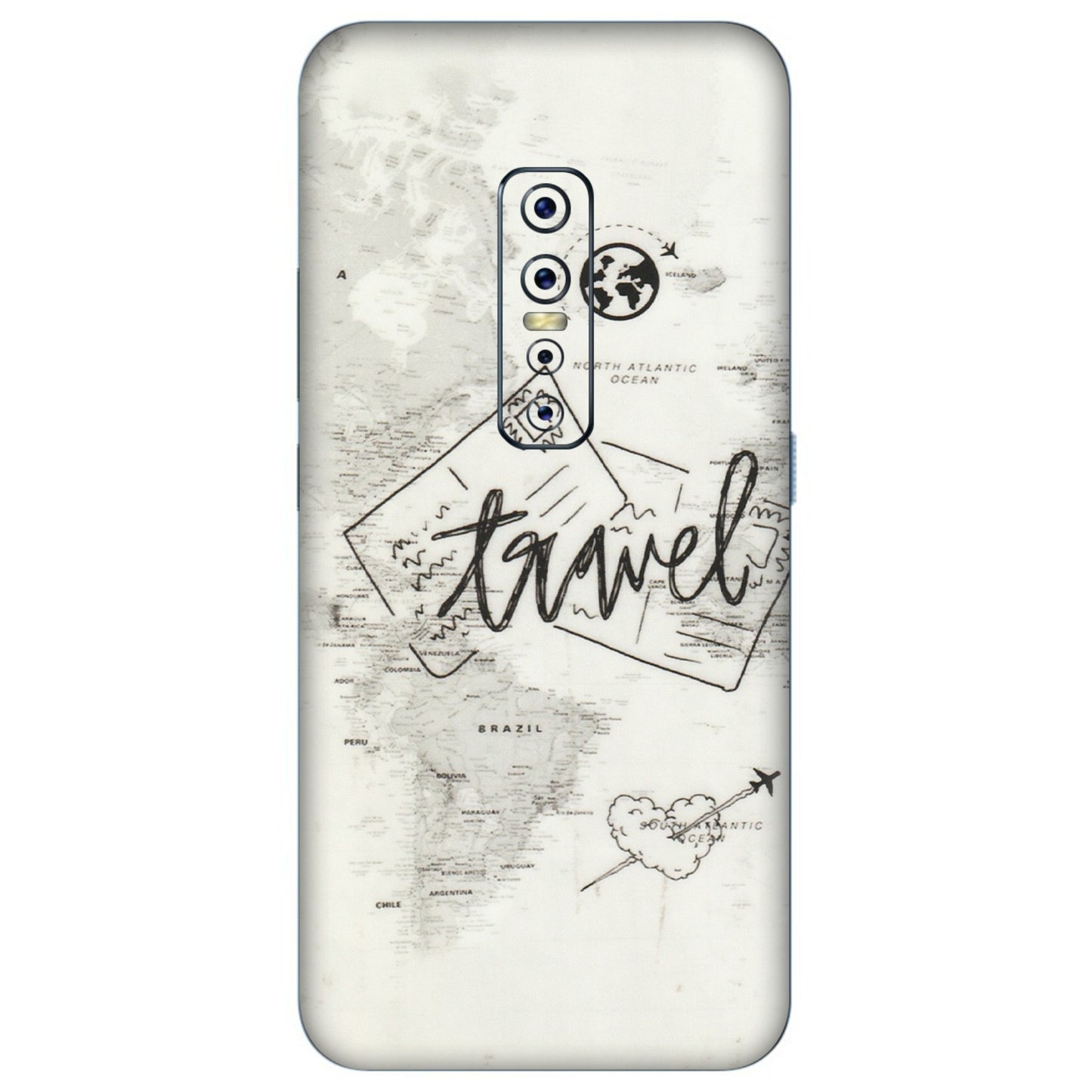 VIVO Z/V/X/T/U/S Series Phone Skins (All Models) - Travel Ticket - Transparent Finish (T-06) Vivo V17 Pro