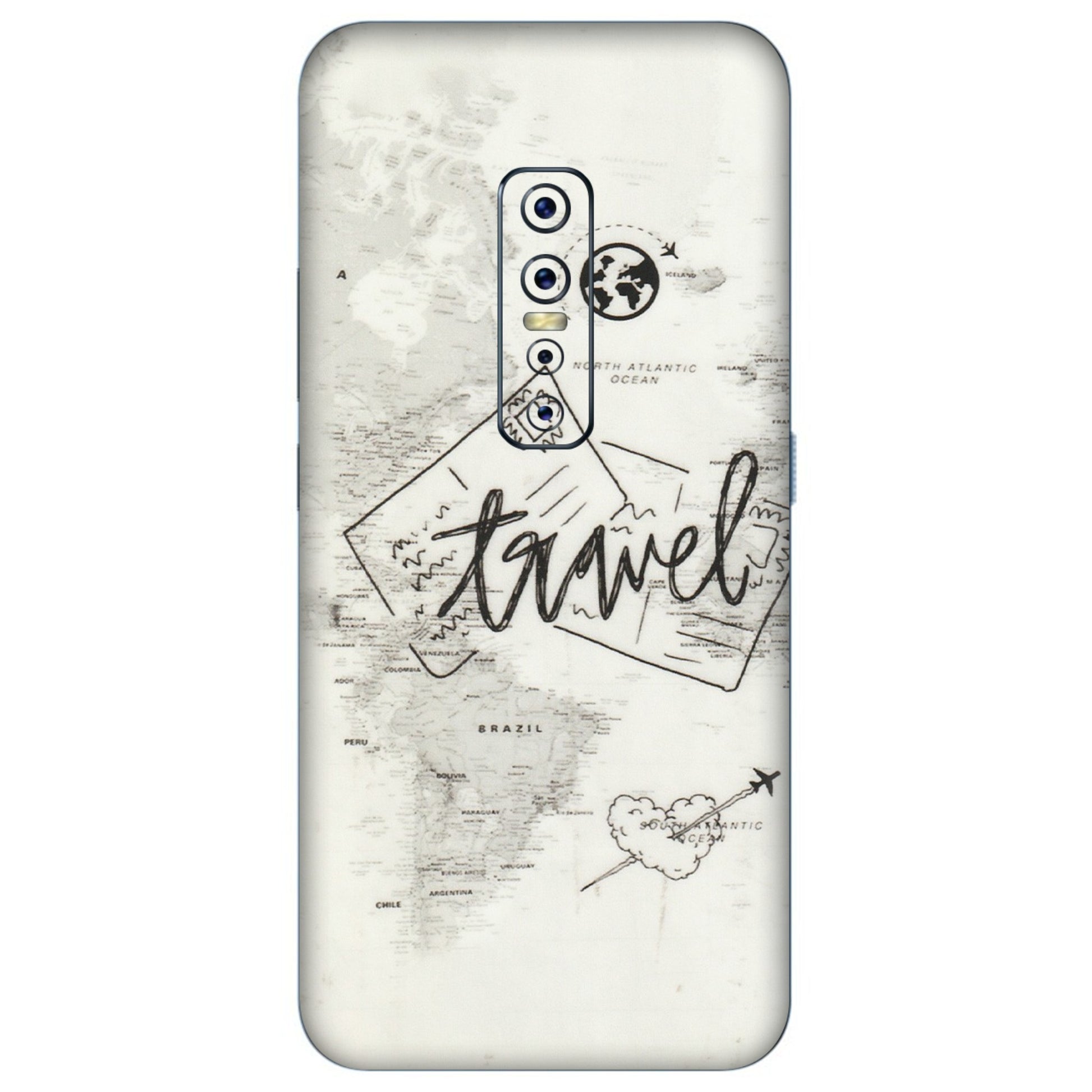 VIVO Z/V/X/T/U/S Series Phone Skins (All Models) - Travel Ticket - Transparent Finish (T-06) Vivo V17 Pro