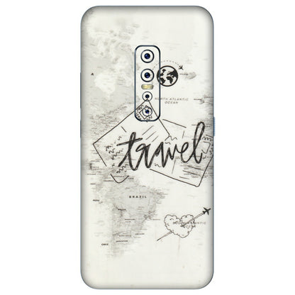 VIVO Z/V/X/T/U/S Series Phone Skins (All Models) - Travel Ticket - Transparent Finish (T-06) Vivo V17 Pro