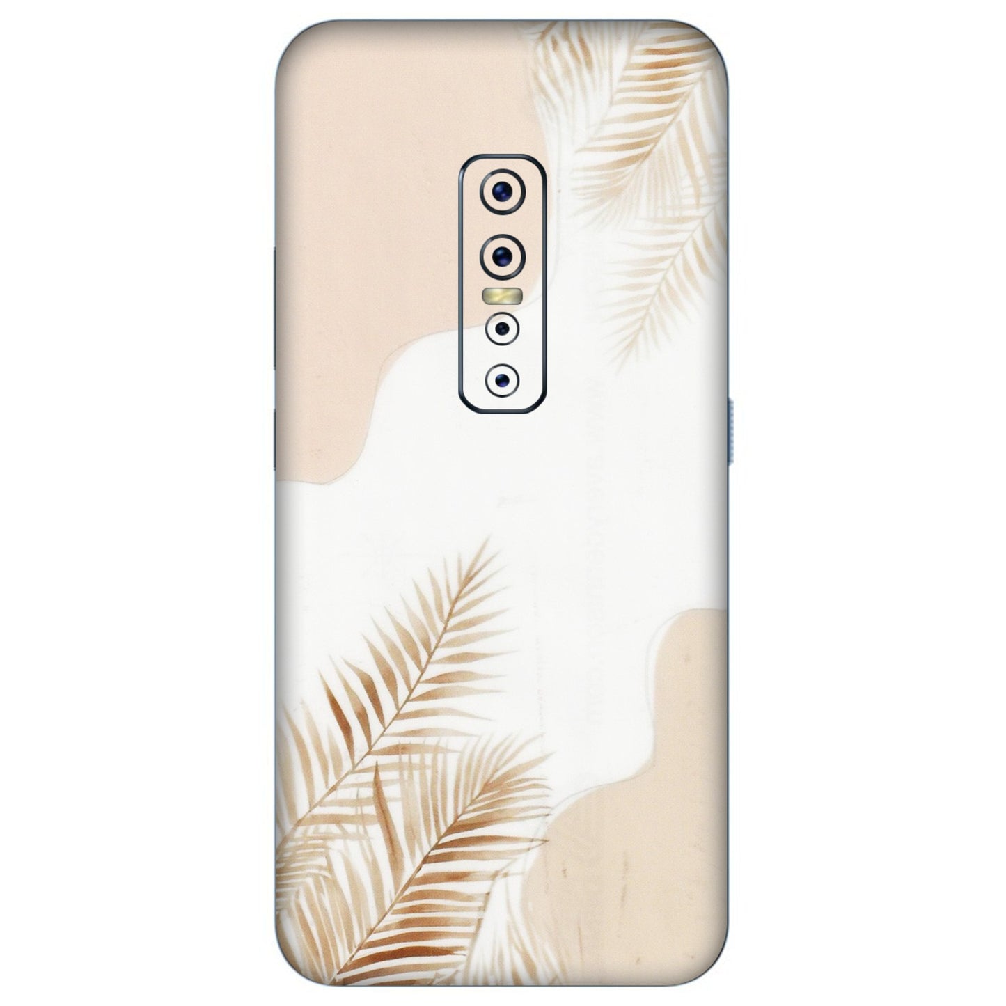 VIVO Z/V/X/T/U/S Series Phone Skins (All Models) - Gold Petals Abstract - Transparent Finish (T-08) Vivo V17 Pro