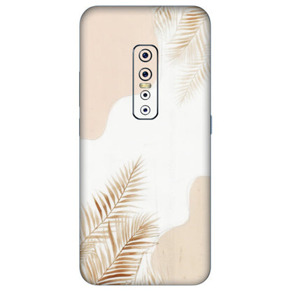 VIVO Z/V/X/T/U/S Series Phone Skins (All Models) - Gold Petals Abstract - Transparent Finish (T-08) Vivo V17 Pro