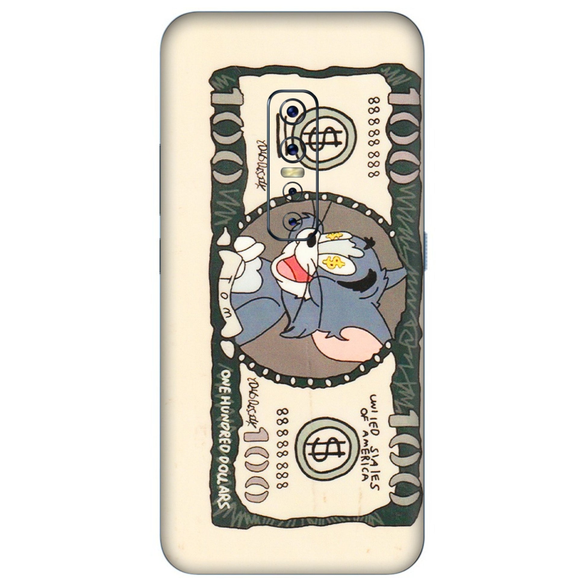 VIVO Z/V/X/T/U/S Series Phone Skins (All Models) - One Hundred Dollar Tom - Transparent Finish (T-16) Vivo V17 Pro