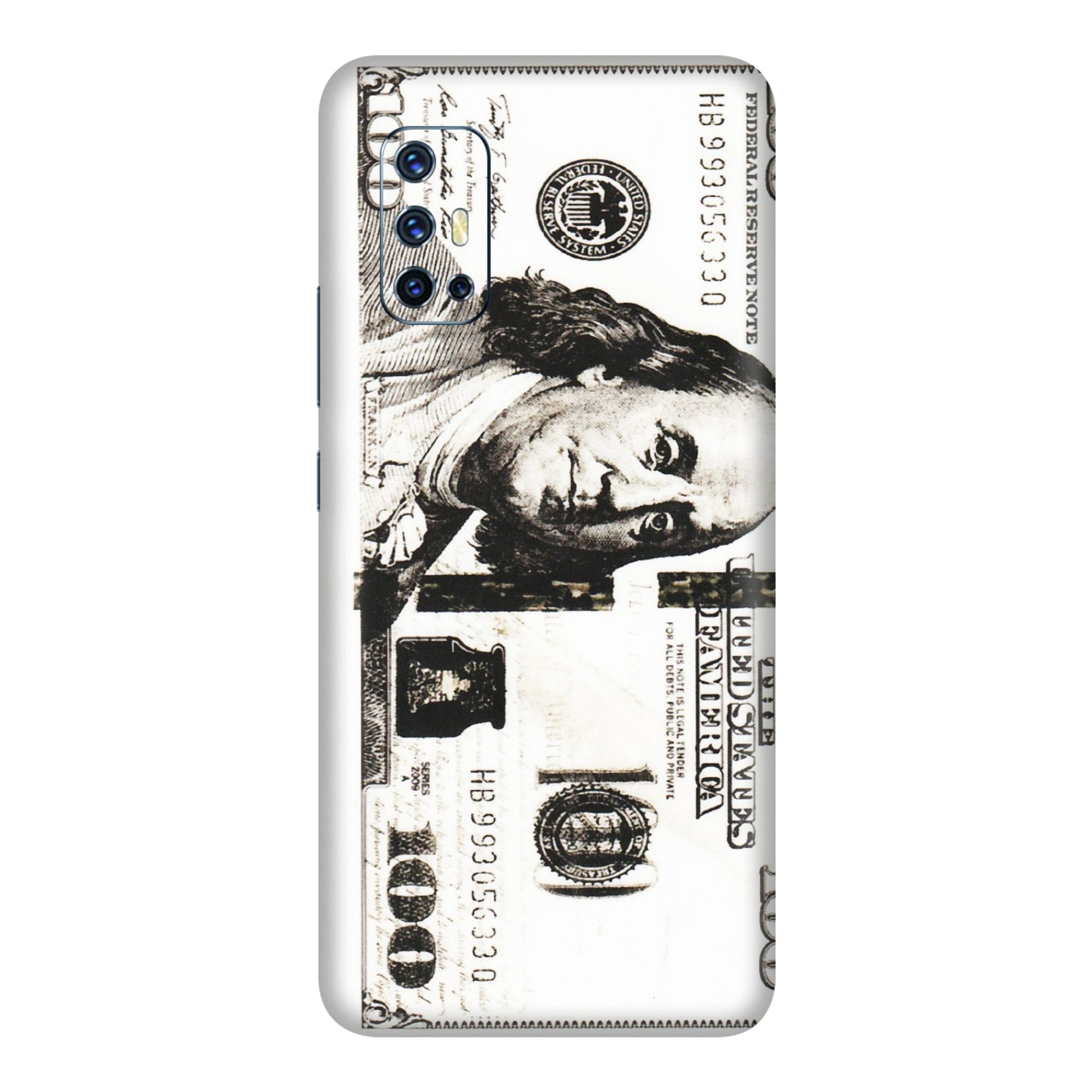 VIVO Z/V/X/T/U/S Series Phone Skins (All Models) - 100 Dollar Currency - Transparent Finish (T-01) Vivo V17