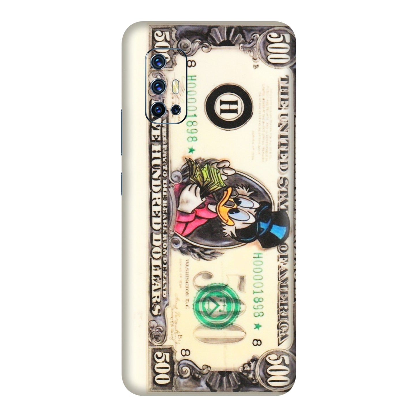 VIVO Z/V/X/T/U/S Series Phone Skins (All Models) - Five Hundred Dollar Duck - Transparent Finish (T-15) Vivo V17