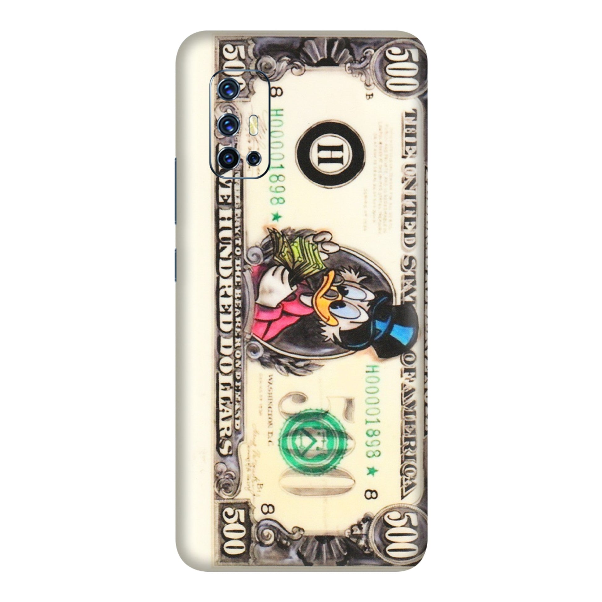 VIVO Z/V/X/T/U/S Series Phone Skins (All Models) - Five Hundred Dollar Duck - Transparent Finish (T-15) Vivo V17