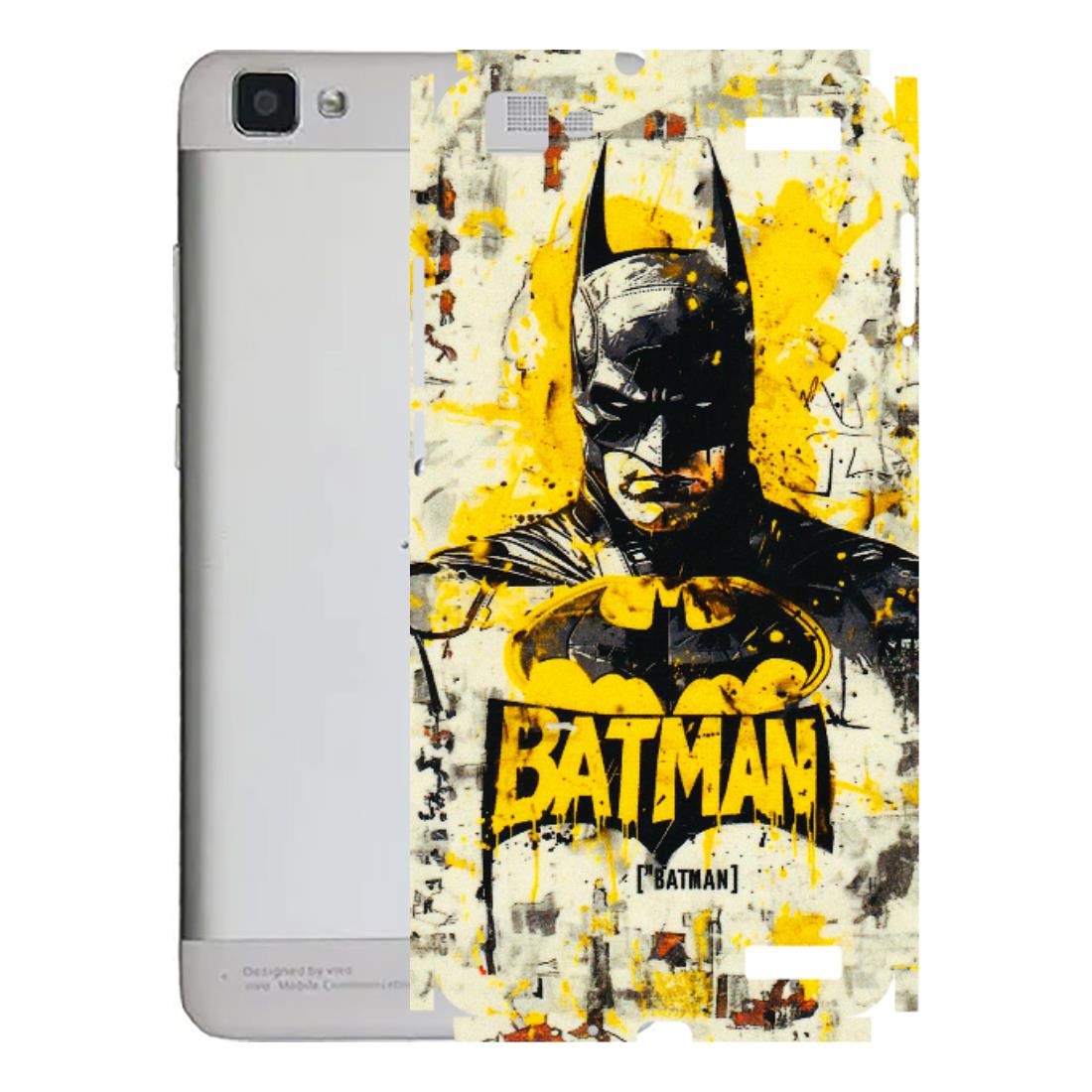 VIVO Z/V/X/T/U/S Series Phone Skins (All Models) - Batman Yellow BT - 3D Embossed Finish (L-304) Vivo V1 Max