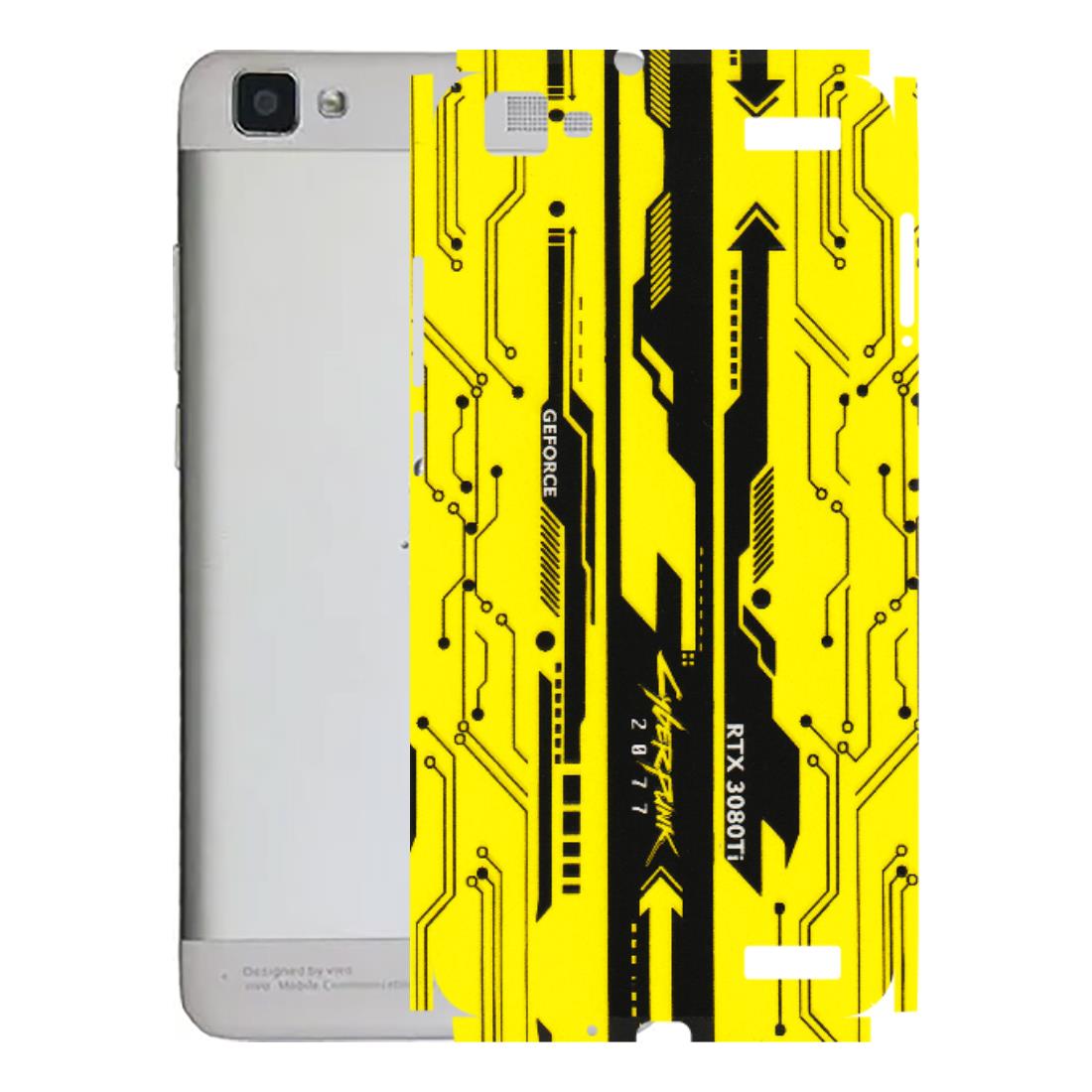 VIVO Z/V/X/T/U/S Series Phone Skins (All Models) - Yellow Cyberpunk - 3D Embossed Finish (L-93) Vivo V1 Max