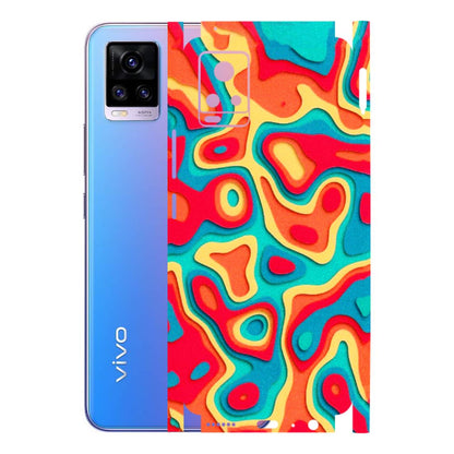 VIVO Z/V/X/T/U/S Series Phone Skins (All Models) - Abstract Swirl - 3D Embossed Finish (L-150) Vivo V20