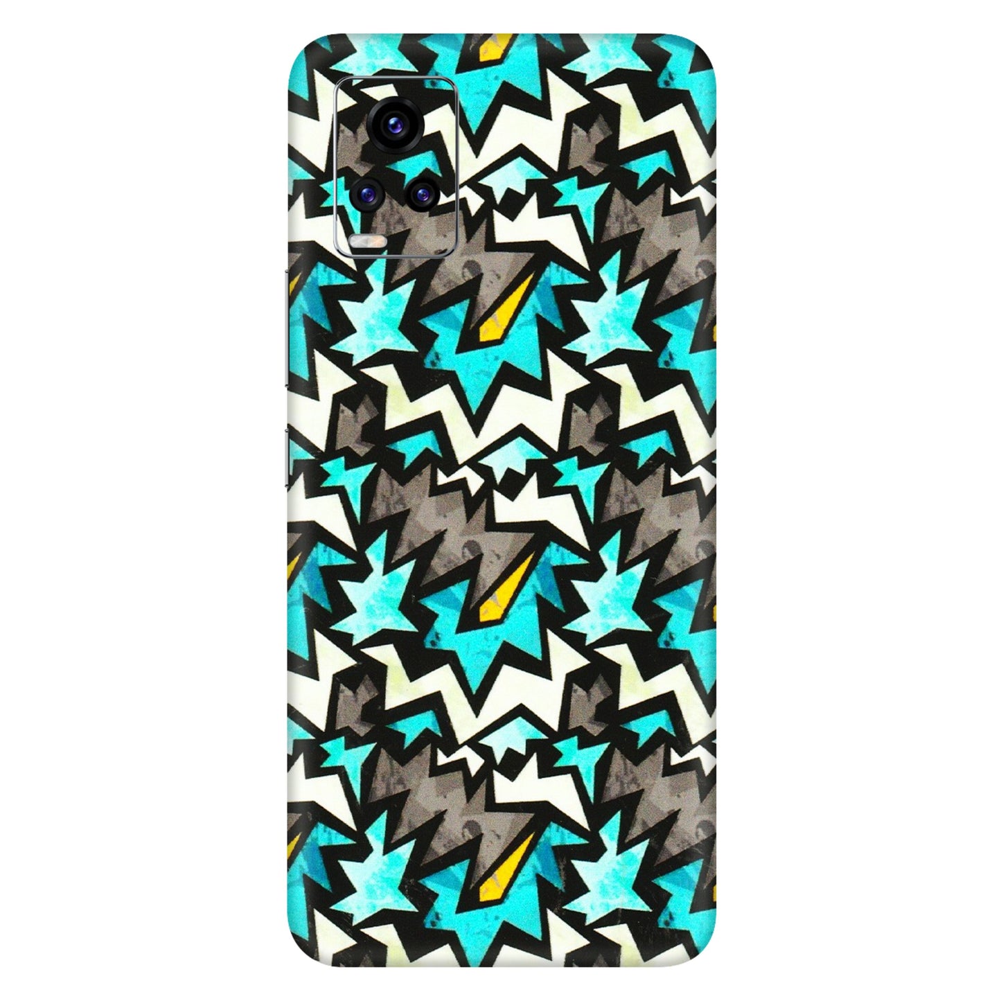 VIVO Z/V/X/T/U/S Series Phone Skins (All Models) - Funky Zig Zag - 3D Embossed Finish (L-223) Vivo V20