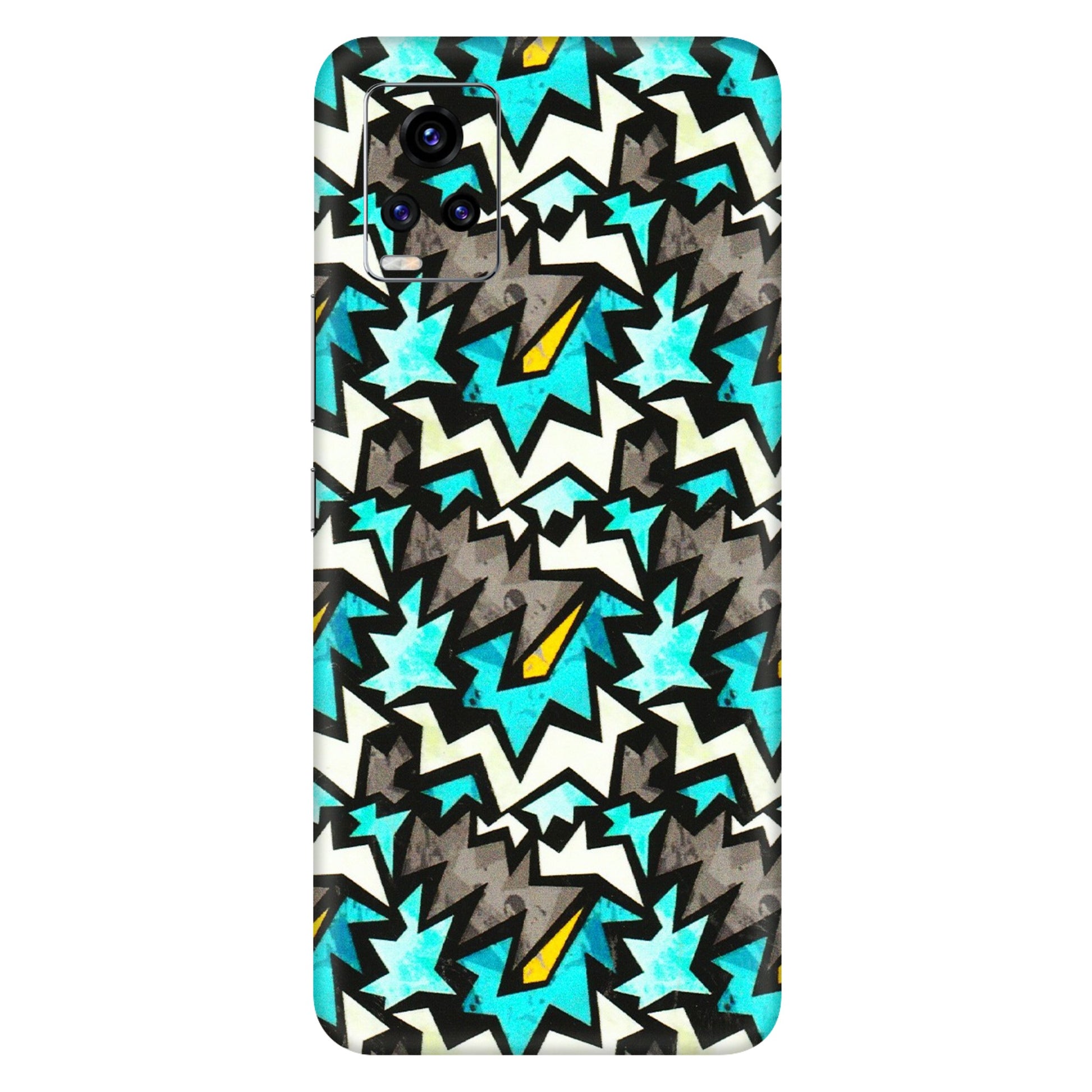 VIVO Z/V/X/T/U/S Series Phone Skins (All Models) - Funky Zig Zag - 3D Embossed Finish (L-223) Vivo V20