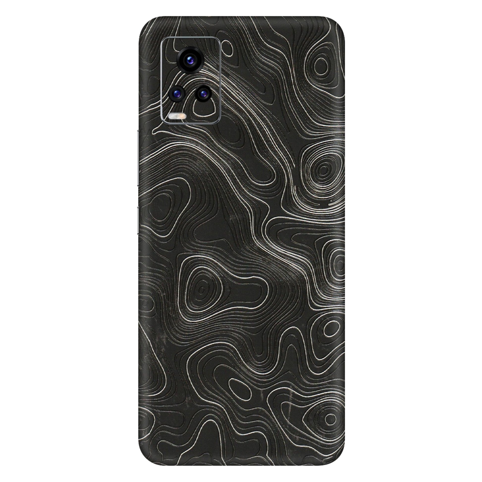 VIVO Z/V/X/T/U/S Series Phone Skins (All Models) - Abstract White Line Map - 3D Embossed Finish (L-269) Vivo V20
