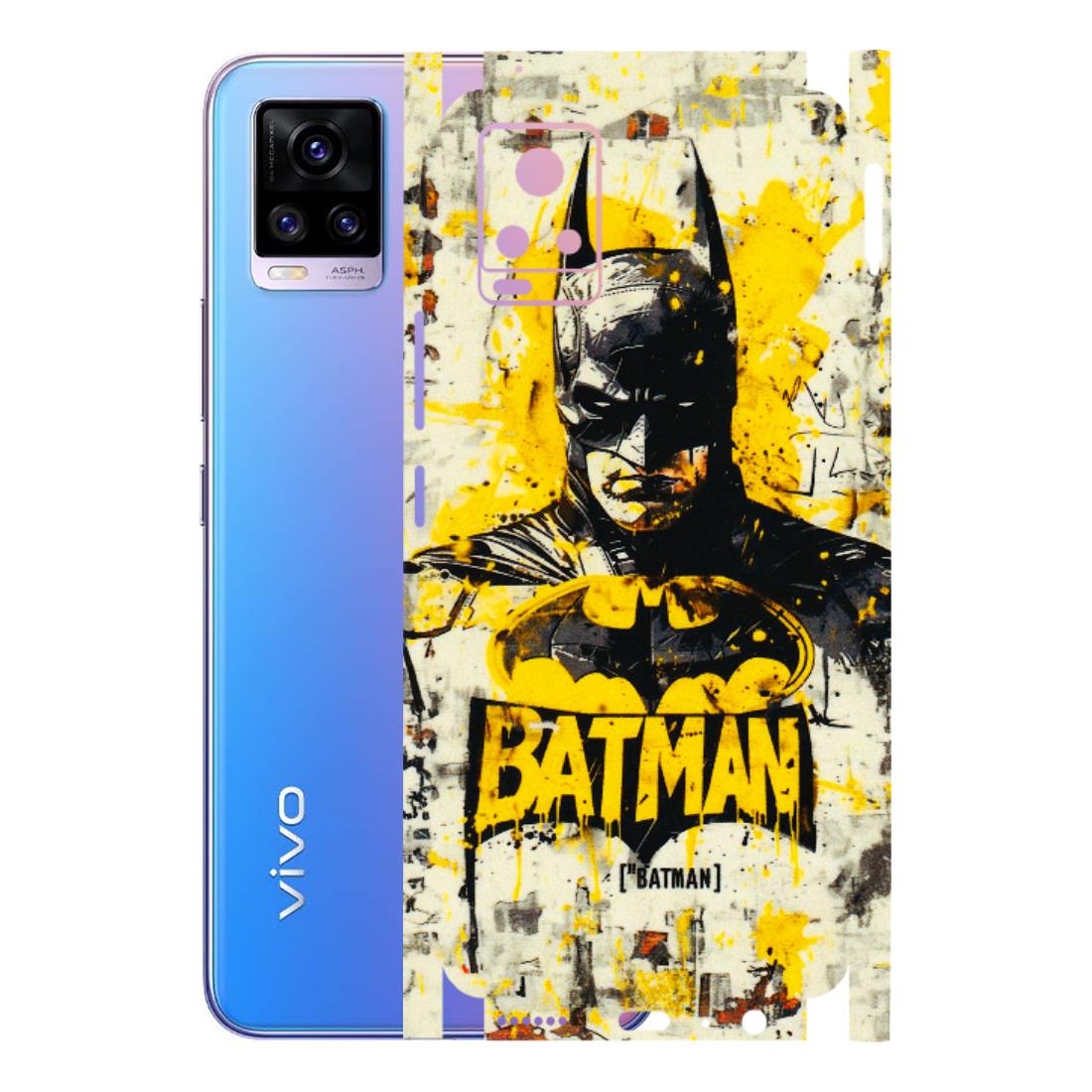 VIVO Z/V/X/T/U/S Series Phone Skins (All Models) - Batman Yellow BT - 3D Embossed Finish (L-304) Vivo V20