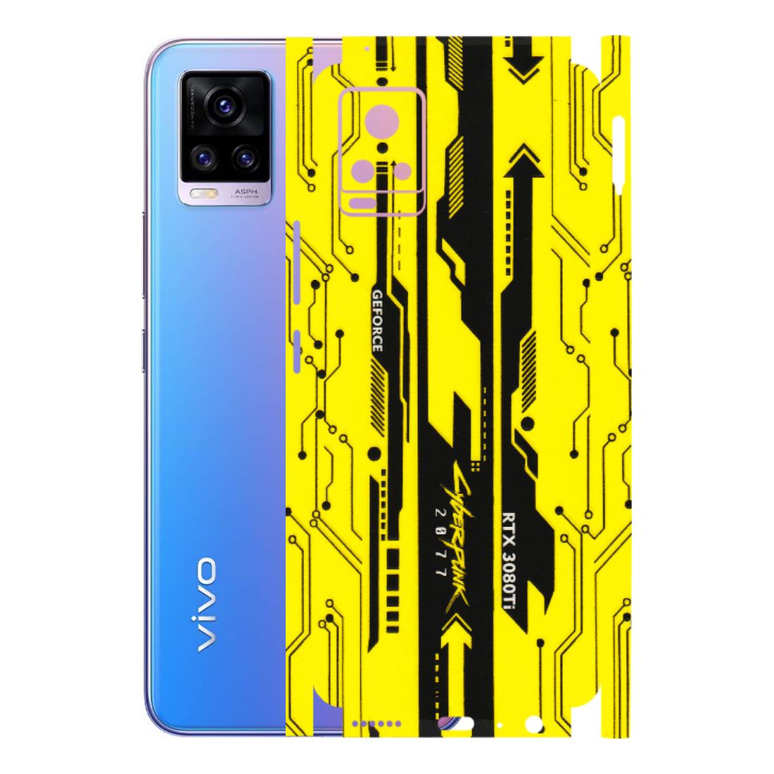 VIVO Z/V/X/T/U/S Series Phone Skins (All Models) - Yellow Cyberpunk - 3D Embossed Finish (L-93) Vivo V20