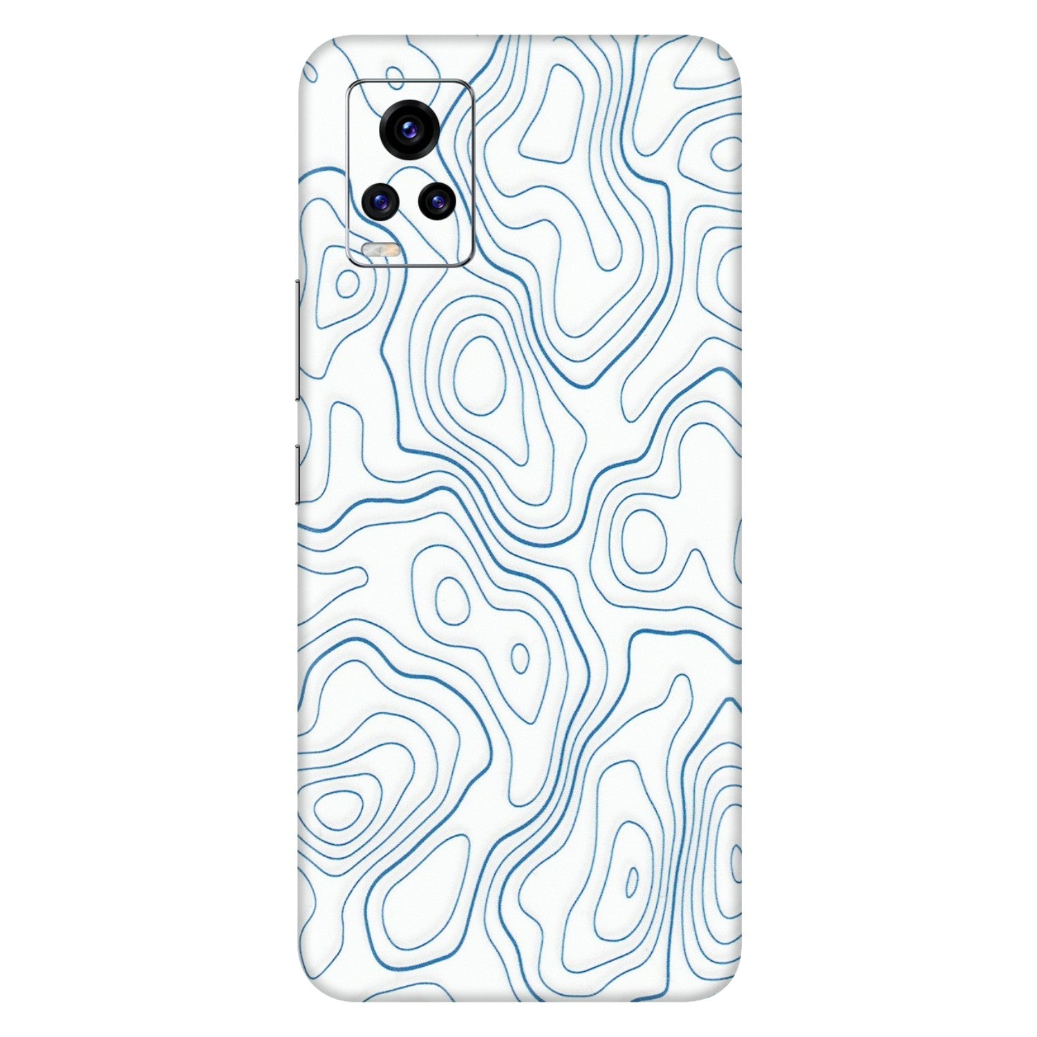 VIVO Z/V/X/T/U/S Series Phone Skins (All Models) - Blue And White Swirls - Matte Finish (M-139) Vivo V20