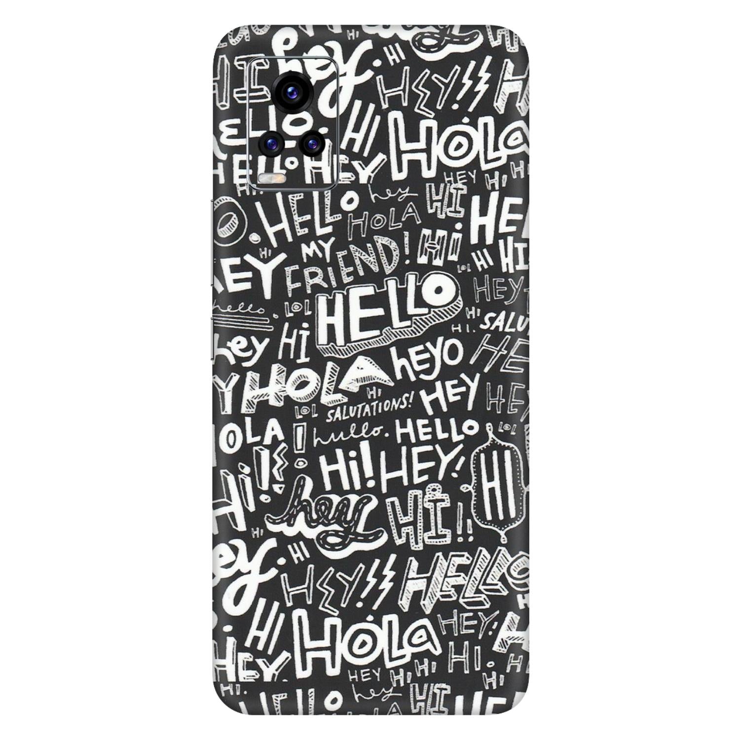 VIVO Z/V/X/T/U/S Series Phone Skins (All Models) - Hi Hello Doodles - Matte Finish (M-25) Vivo V20