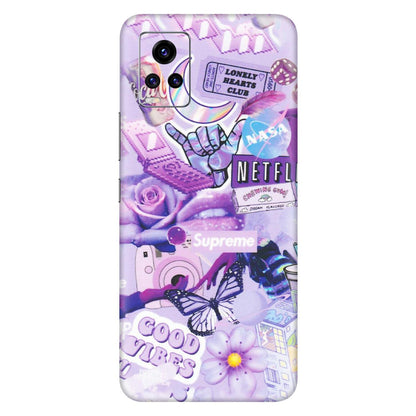 VIVO Z/V/X/T/U/S Series Phone Skins (All Models) - Supreme Purple Magic - Matte Finish (M-88) Vivo V20