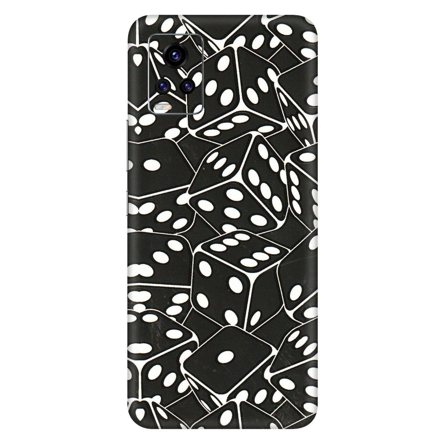 VIVO Z/V/X/T/U/S Series Phone Skins (All Models) - Big Black Dices - 3D Embossed Finish (L-106) Vivo V20 Pro