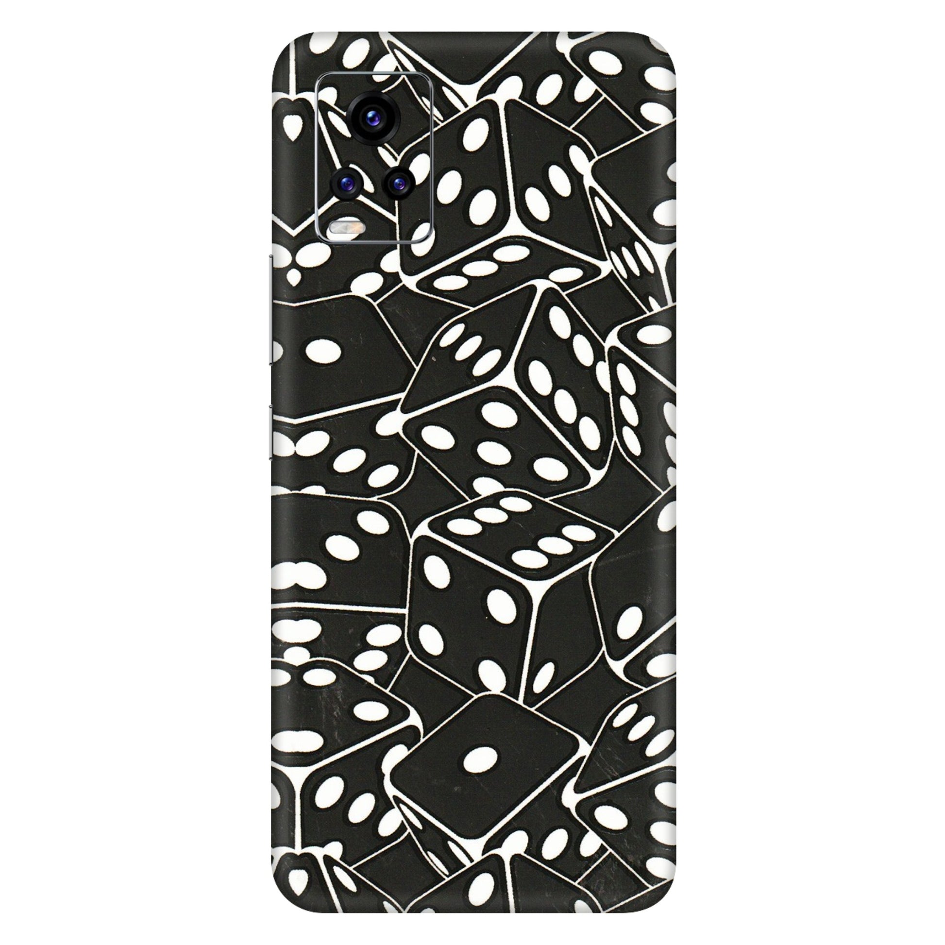 VIVO Z/V/X/T/U/S Series Phone Skins (All Models) - Big Black Dices - 3D Embossed Finish (L-106) Vivo V20 Pro