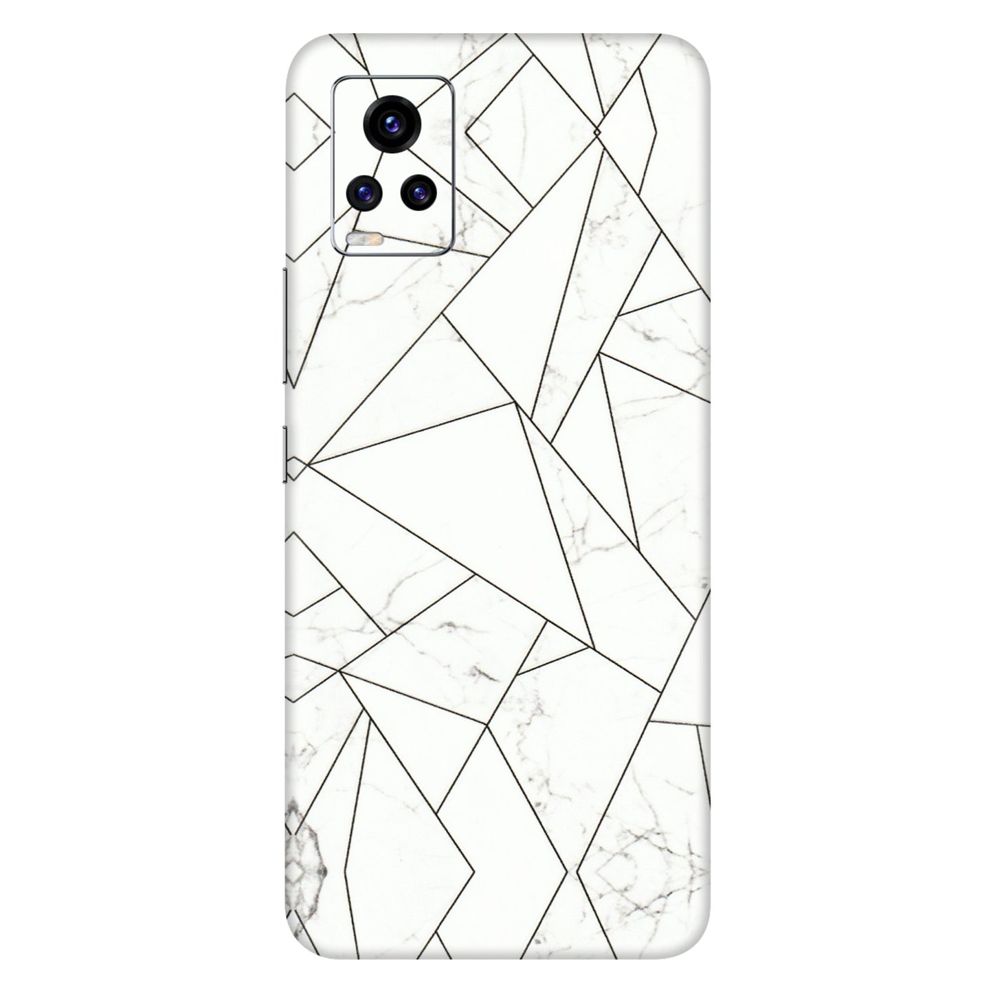 VIVO Z/V/X/T/U/S Series Phone Skins (All Models) - Luxury White Marble Effect - 3D Embossed Finish (L-168) Vivo V20 Pro