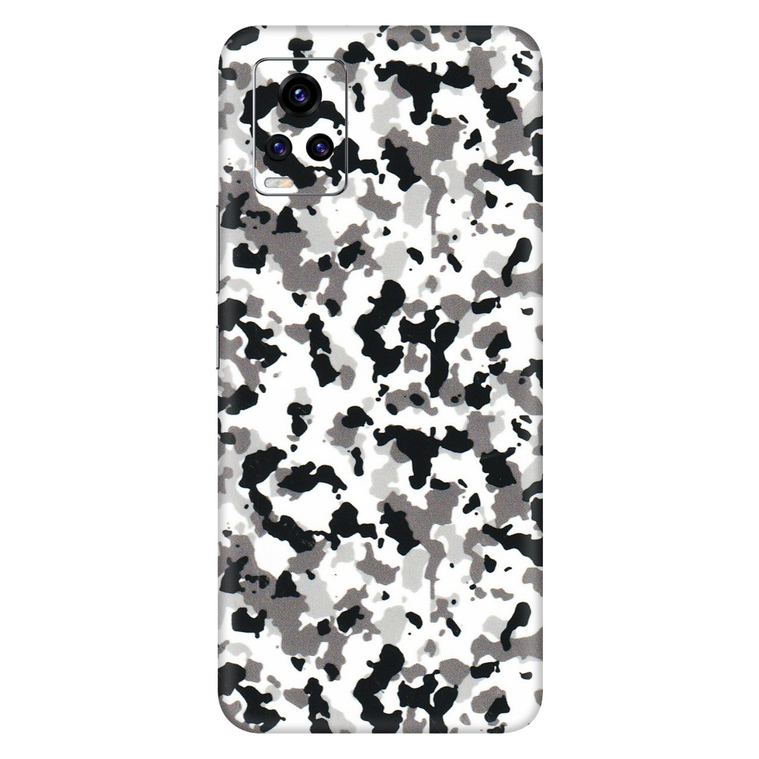 VIVO Z/V/X/T/U/S Series Phone Skins (All Models) - White Black Camouflage - 3D Embossed Finish (L-18) Vivo V20 Pro