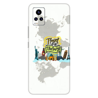 VIVO Z/V/X/T/U/S Series Phone Skins (All Models) - Travel Therapy - 3D Embossed Finish (L-199) Vivo V20 Pro