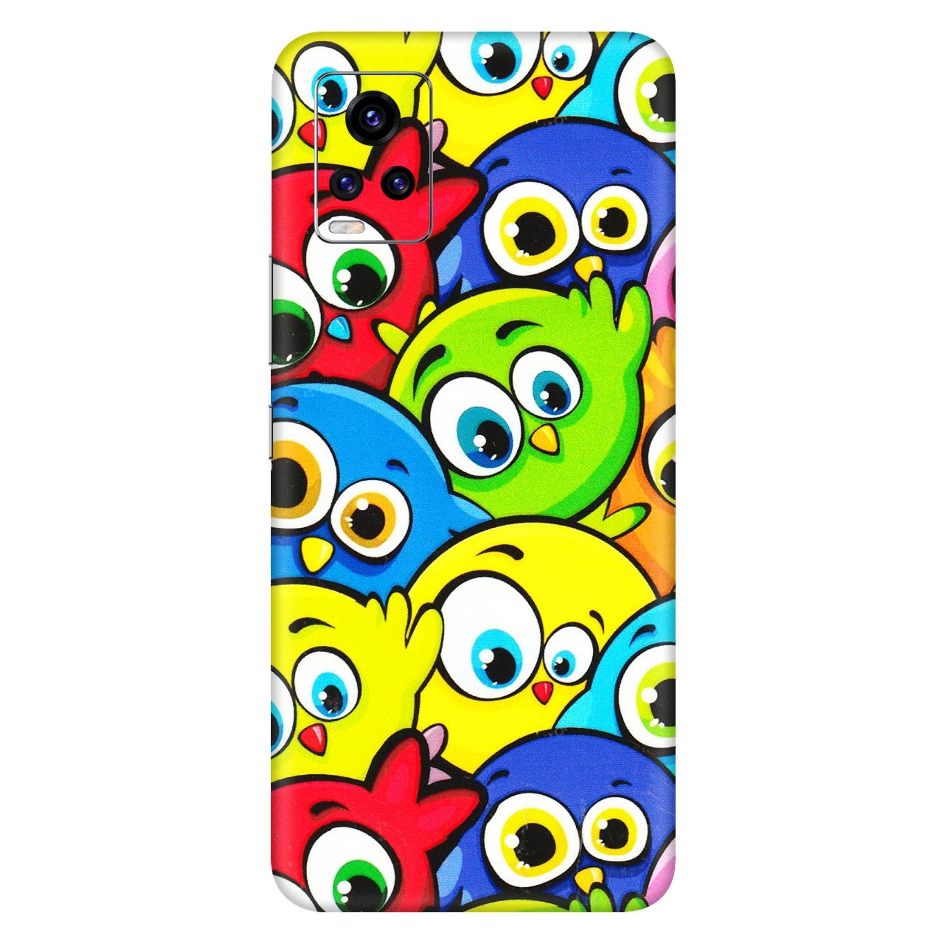 VIVO Z/V/X/T/U/S Series Phone Skins (All Models) - Cute Fluffy Birds - 3D Embossed Finish (L-213) Vivo V20 Pro