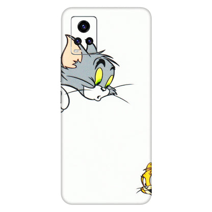 VIVO Z/V/X/T/U/S Series Phone Skins (All Models) - Cute Tom And Jerry - 3D Embossed Finish (L-220) Vivo V20 Pro