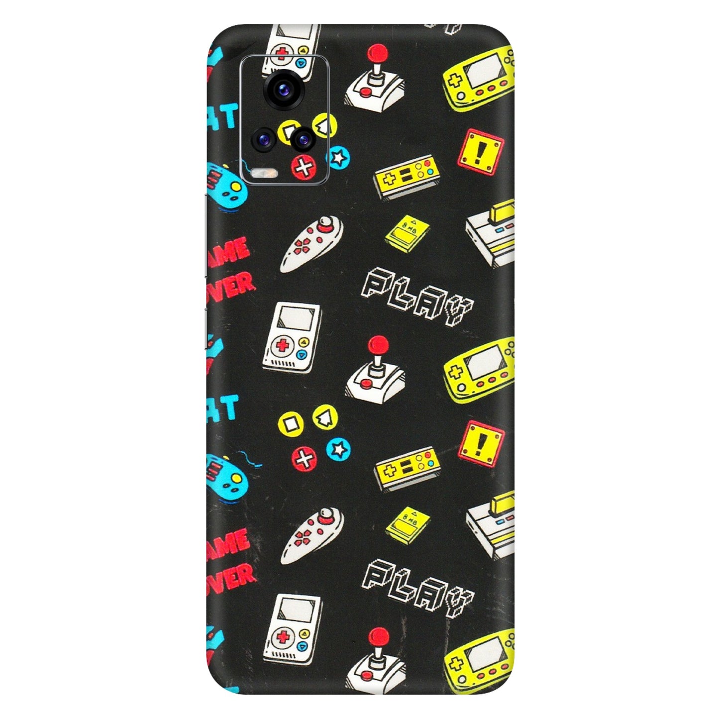 VIVO Z/V/X/T/U/S Series Phone Skins (All Models) - Gaming Doodles - 3D Embossed Finish (L-224) Vivo V20 Pro