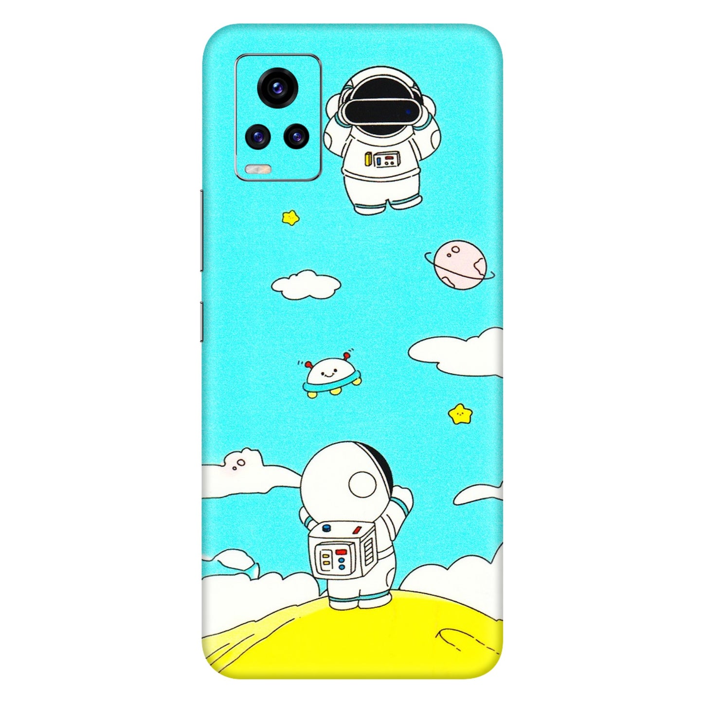 VIVO Z/V/X/T/U/S Series Phone Skins (All Models) - Blue Skies Astro Float - 3D Embossed Finish (L-230) Vivo V20 Pro