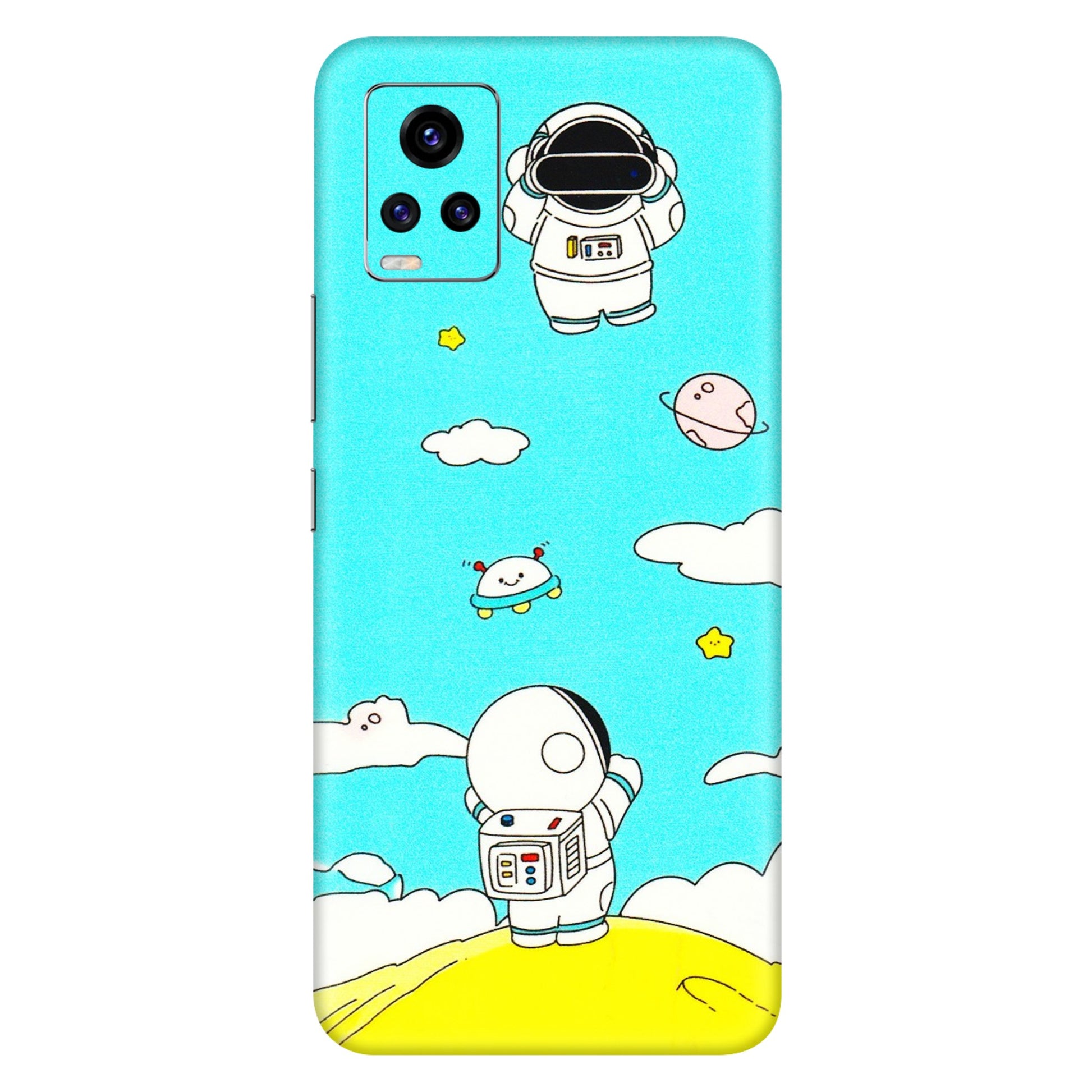 VIVO Z/V/X/T/U/S Series Phone Skins (All Models) - Blue Skies Astro Float - 3D Embossed Finish (L-230) Vivo V20 Pro