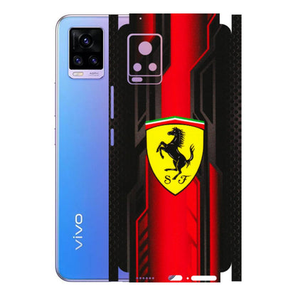 VIVO Z/V/X/T/U/S Series Phone Skins (All Models) - Black Ferrari Logo - 3D Embossed Finish (L-253) Vivo V20 Pro