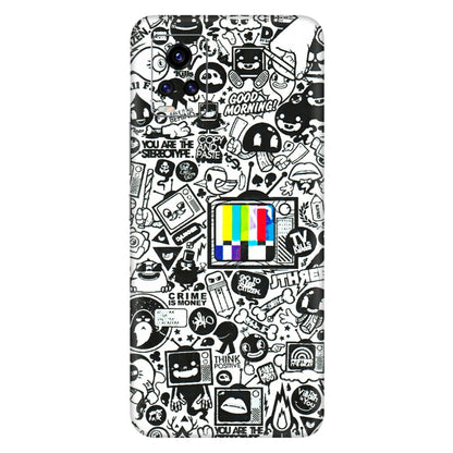 VIVO Z/V/X/T/U/S Series Phone Skins (All Models) - Doodles Positive Art - 3D Embossed Finish (L-263) Vivo V20 Pro