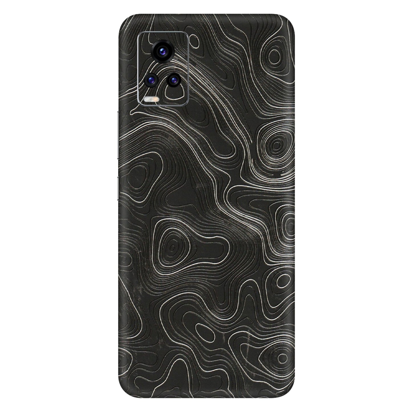 VIVO Z/V/X/T/U/S Series Phone Skins (All Models) - Abstract White Line Map - 3D Embossed Finish (L-269) Vivo V20 Pro
