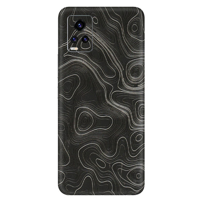 VIVO Z/V/X/T/U/S Series Phone Skins (All Models) - Abstract White Line Map - 3D Embossed Finish (L-269) Vivo V20 Pro
