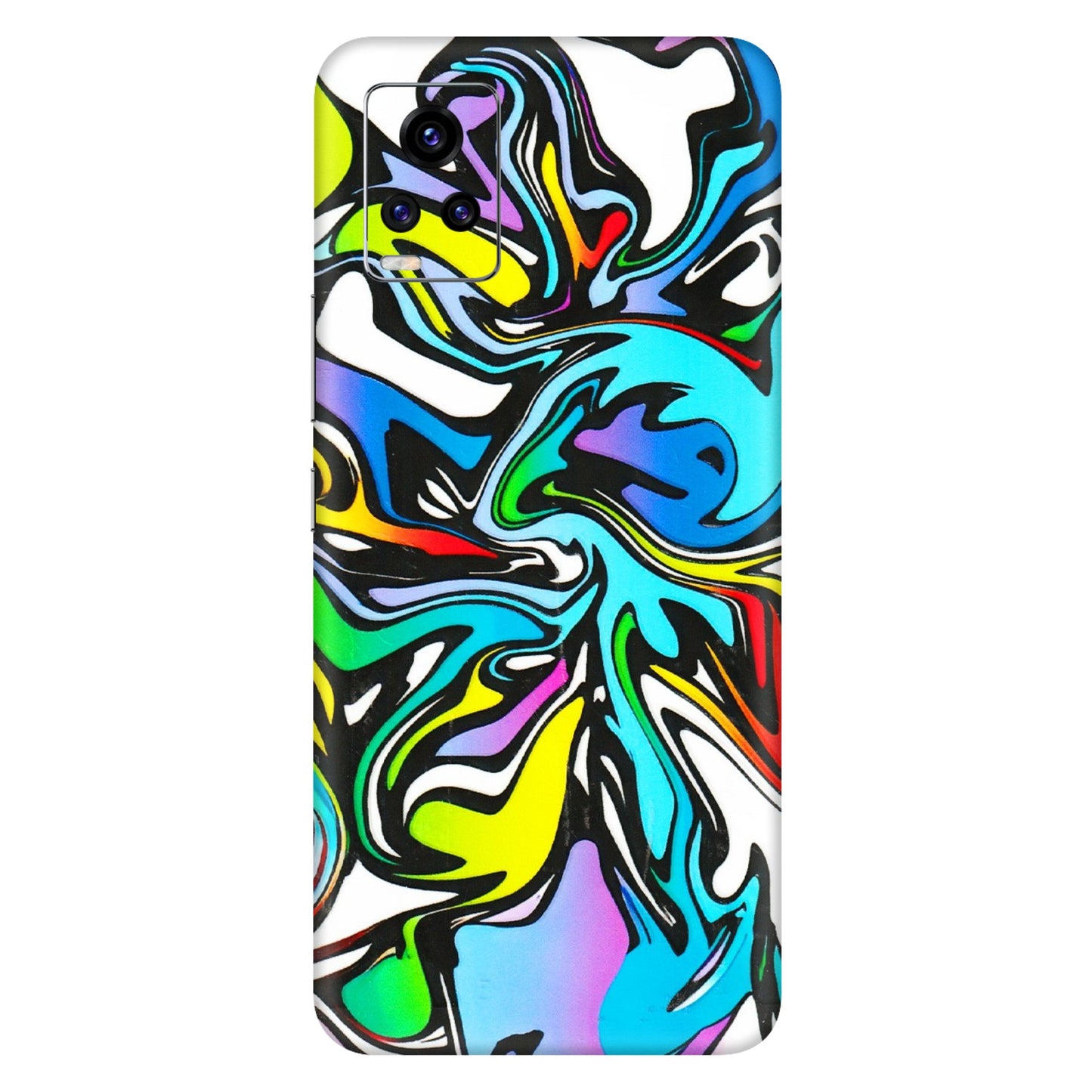 VIVO Z/V/X/T/U/S Series Phone Skins (All Models) - Abstract Colour Paints - 3D Embossed Finish (L-271) Vivo V20 Pro